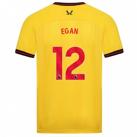 Kandiny Hombre Camiseta John Egan #12 Amarillo 2ª Equipación 2023/24 La Camisa Chile