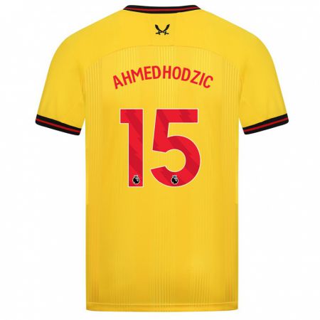 Kandiny Hombre Camiseta Anel Ahmedhodzic #15 Amarillo 2ª Equipación 2023/24 La Camisa Chile