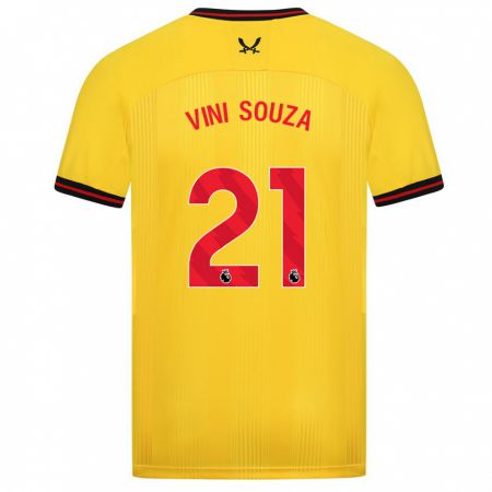 Kandiny Hombre Camiseta Vini Souza #21 Amarillo 2ª Equipación 2023/24 La Camisa Chile