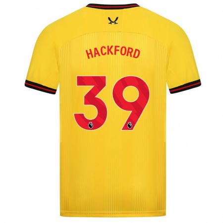 Kandiny Hombre Camiseta Antwoine Hackford #39 Amarillo 2ª Equipación 2023/24 La Camisa Chile