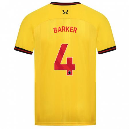 Kandiny Hombre Camiseta Sophie Barker #4 Amarillo 2ª Equipación 2023/24 La Camisa Chile