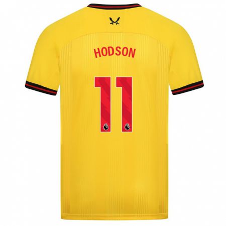 Kandiny Hombre Camiseta Ashley Hodson #11 Amarillo 2ª Equipación 2023/24 La Camisa Chile