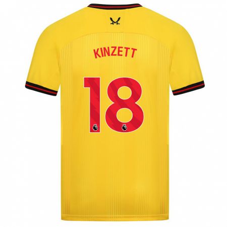 Kandiny Hombre Camiseta Ella Kinzett #18 Amarillo 2ª Equipación 2023/24 La Camisa Chile