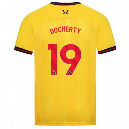 Kandiny Hombre Camiseta Charley Docherty #19 Amarillo 2ª Equipación 2023/24 La Camisa Chile