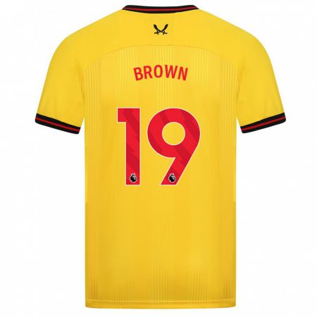 Kandiny Hombre Camiseta Alanta Brown #19 Amarillo 2ª Equipación 2023/24 La Camisa Chile