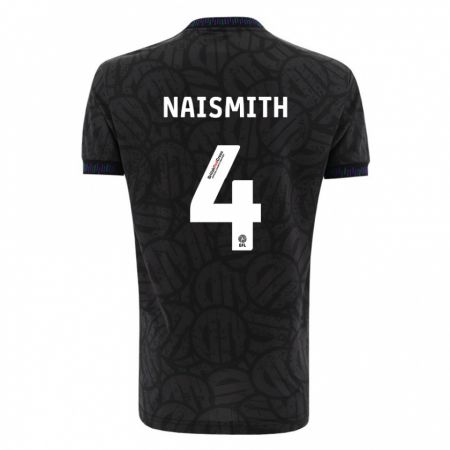 Kandiny Hombre Camiseta Kal Naismith #4 Negro 2ª Equipación 2023/24 La Camisa Chile