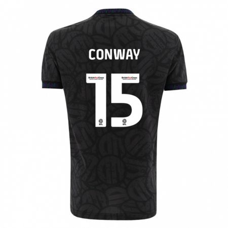Kandiny Hombre Camiseta Tommy Conway #15 Negro 2ª Equipación 2023/24 La Camisa Chile