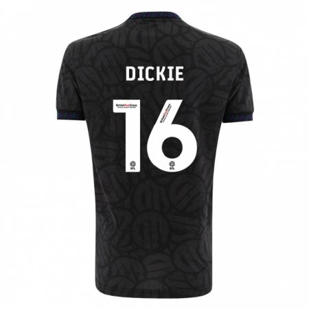 Kandiny Hombre Camiseta Rob Dickie #16 Negro 2ª Equipación 2023/24 La Camisa Chile