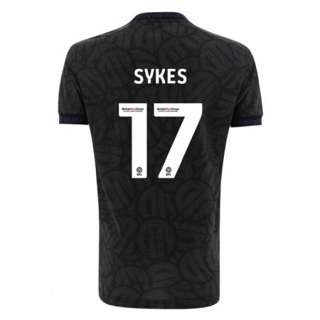 Kandiny Hombre Camiseta Mark Sykes #17 Negro 2ª Equipación 2023/24 La Camisa Chile