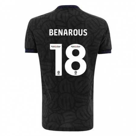 Kandiny Hombre Camiseta Ayman Benarous #18 Negro 2ª Equipación 2023/24 La Camisa Chile