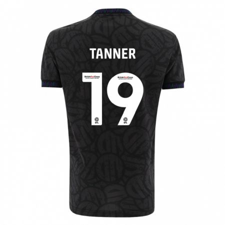 Kandiny Hombre Camiseta George Tanner #19 Negro 2ª Equipación 2023/24 La Camisa Chile