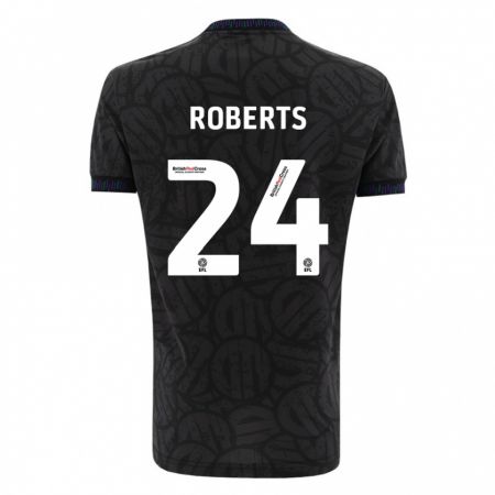 Kandiny Hombre Camiseta Haydon Roberts #24 Negro 2ª Equipación 2023/24 La Camisa Chile