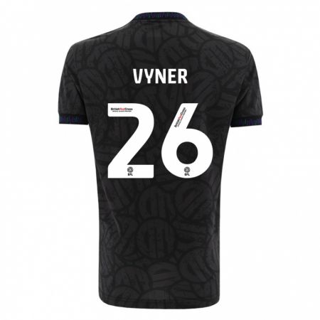 Kandiny Hombre Camiseta Zak Vyner #26 Negro 2ª Equipación 2023/24 La Camisa Chile