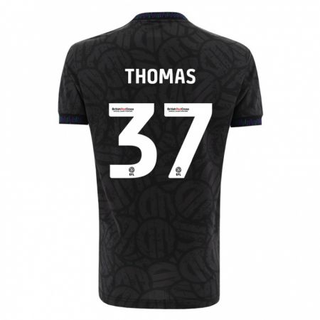 Kandiny Hombre Camiseta Olly Thomas #37 Negro 2ª Equipación 2023/24 La Camisa Chile