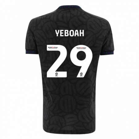 Kandiny Hombre Camiseta Ephraim Yeboah #29 Negro 2ª Equipación 2023/24 La Camisa Chile