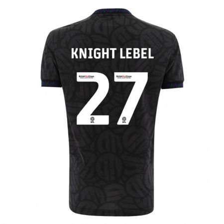 Kandiny Hombre Camiseta Jamie Knight-Lebel #27 Negro 2ª Equipación 2023/24 La Camisa Chile