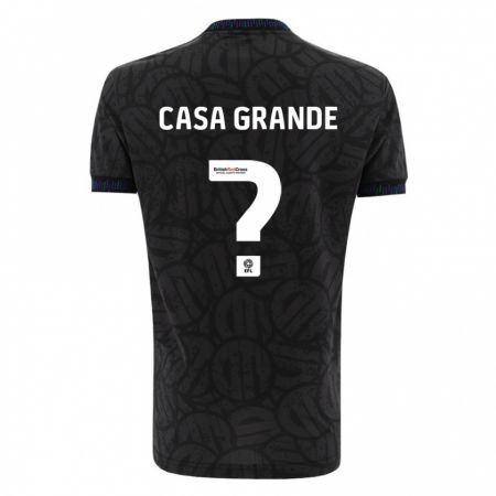 Kandiny Hombre Camiseta Josey Casa-Grande #0 Negro 2ª Equipación 2023/24 La Camisa Chile
