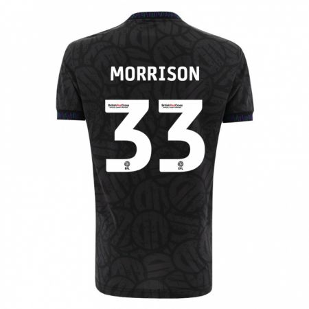 Kandiny Hombre Camiseta Elijah Morrison #33 Negro 2ª Equipación 2023/24 La Camisa Chile