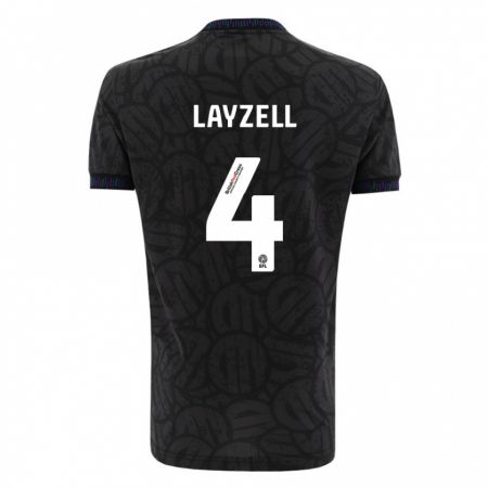 Kandiny Hombre Camiseta Naomi Layzell #4 Negro 2ª Equipación 2023/24 La Camisa Chile