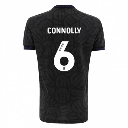 Kandiny Hombre Camiseta Megan Connolly #6 Negro 2ª Equipación 2023/24 La Camisa Chile