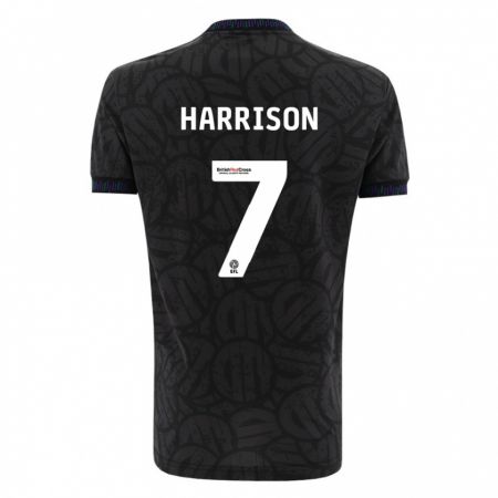 Kandiny Hombre Camiseta Abi Harrison #7 Negro 2ª Equipación 2023/24 La Camisa Chile