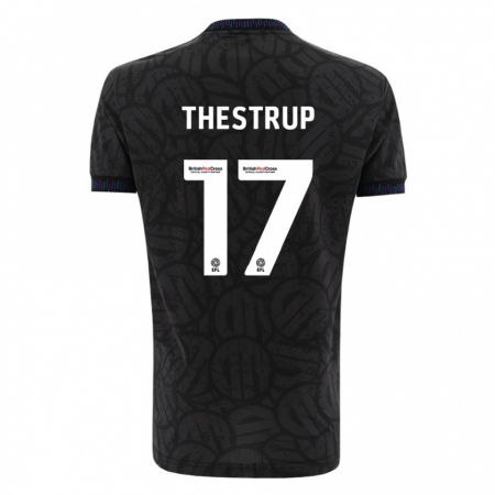 Kandiny Hombre Camiseta Amalie Thestrup #17 Negro 2ª Equipación 2023/24 La Camisa Chile