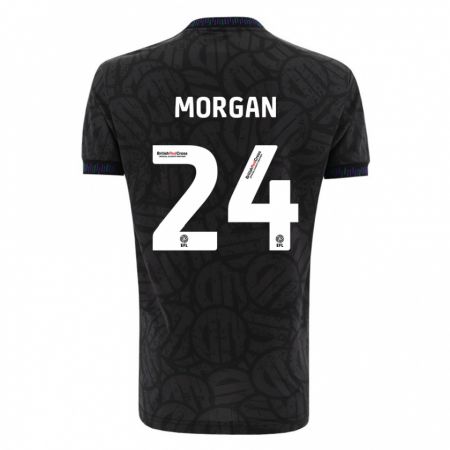 Kandiny Hombre Camiseta Ffion Morgan #24 Negro 2ª Equipación 2023/24 La Camisa Chile