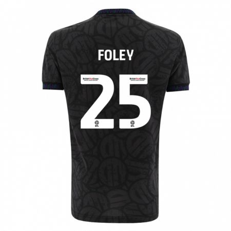 Kandiny Hombre Camiseta Erin Foley #25 Negro 2ª Equipación 2023/24 La Camisa Chile