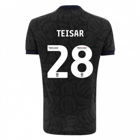 Kandiny Hombre Camiseta Tianna Teisar #28 Negro 2ª Equipación 2023/24 La Camisa Chile