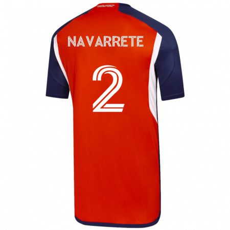 Kandiny Hombre Camiseta Daniel Navarrete #2 Blanco 2ª Equipación 2023/24 La Camisa Chile