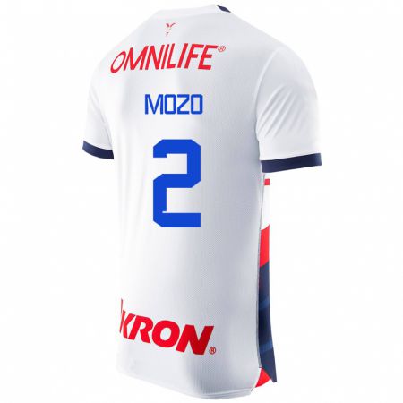 Kandiny Hombre Camiseta Alan Mozo #2 Blanco 2ª Equipación 2023/24 La Camisa Chile