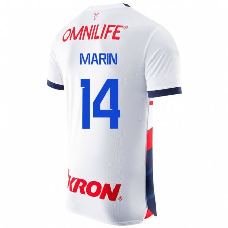 Kandiny Hombre Camiseta Ricardo Marín #14 Blanco 2ª Equipación 2023/24 La Camisa Chile