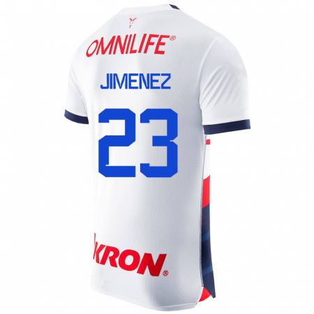 Kandiny Hombre Camiseta Miguel Jiménez #23 Blanco 2ª Equipación 2023/24 La Camisa Chile