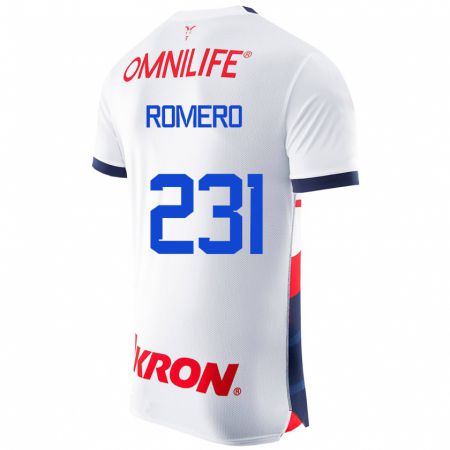 Kandiny Hombre Camiseta Ángel Romero #231 Blanco 2ª Equipación 2023/24 La Camisa Chile