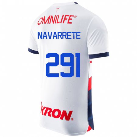 Kandiny Hombre Camiseta Cristo Navarrete #291 Blanco 2ª Equipación 2023/24 La Camisa Chile