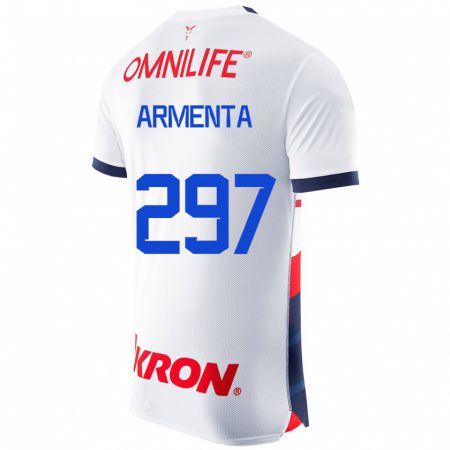 Kandiny Hombre Camiseta Deibith Armenta #297 Blanco 2ª Equipación 2023/24 La Camisa Chile
