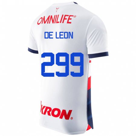 Kandiny Hombre Camiseta Jared De León #299 Blanco 2ª Equipación 2023/24 La Camisa Chile