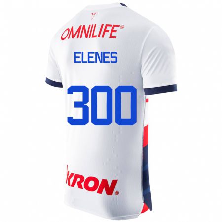 Kandiny Hombre Camiseta José Elenes #300 Blanco 2ª Equipación 2023/24 La Camisa Chile