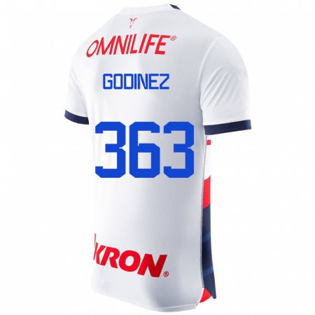 Kandiny Hombre Camiseta André Godinez #363 Blanco 2ª Equipación 2023/24 La Camisa Chile