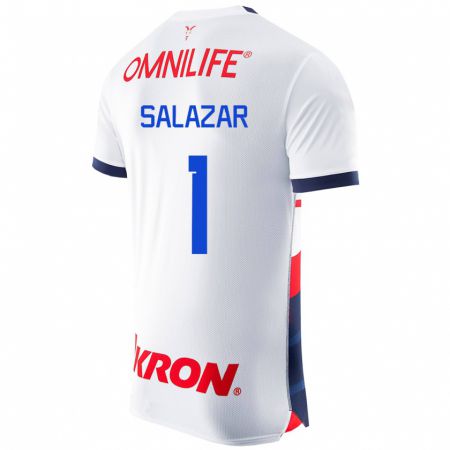 Kandiny Hombre Camiseta Viridiana Salazar #1 Blanco 2ª Equipación 2023/24 La Camisa Chile