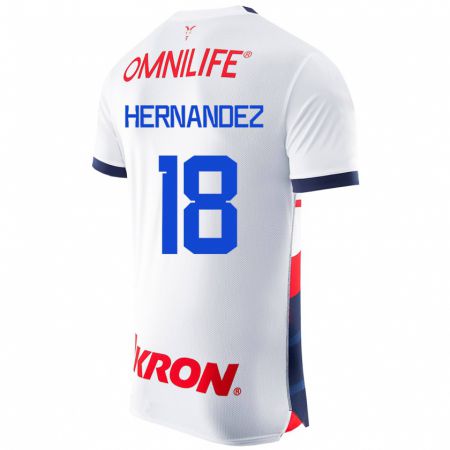 Kandiny Hombre Camiseta Montserrat Hernández #18 Blanco 2ª Equipación 2023/24 La Camisa Chile