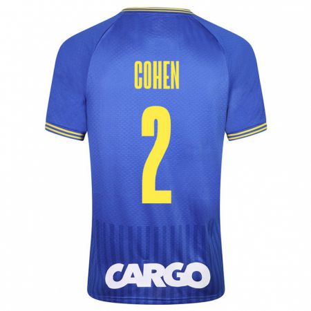 Kandiny Hombre Camiseta Avishay Cohen #2 Azul 2ª Equipación 2023/24 La Camisa Chile