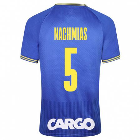 Kandiny Hombre Camiseta Idan Nachmias #5 Azul 2ª Equipación 2023/24 La Camisa Chile