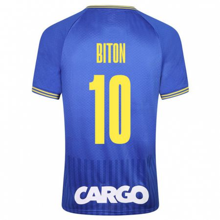Kandiny Hombre Camiseta Dan Biton #10 Azul 2ª Equipación 2023/24 La Camisa Chile