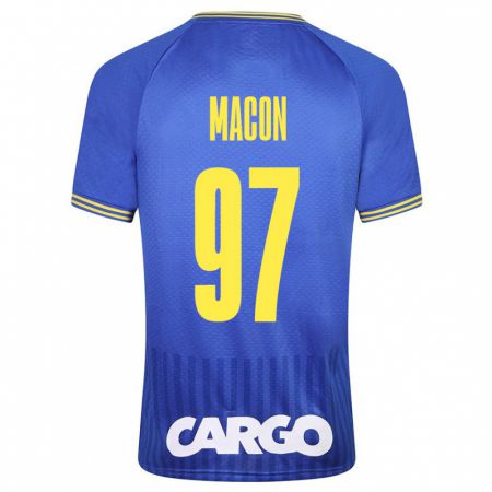 Kandiny Hombre Camiseta Yvann Maçon #97 Azul 2ª Equipación 2023/24 La Camisa Chile