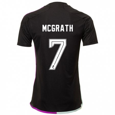 Kandiny Hombre Camiseta Jamie Mcgrath #7 Negro 2ª Equipación 2023/24 La Camisa Chile