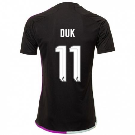 Kandiny Hombre Camiseta Duk #11 Negro 2ª Equipación 2023/24 La Camisa Chile