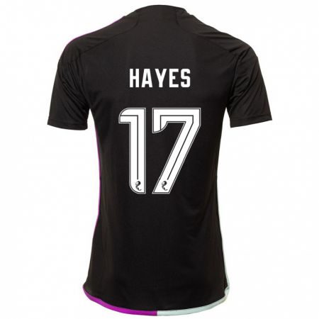 Kandiny Hombre Camiseta Jonny Hayes #17 Negro 2ª Equipación 2023/24 La Camisa Chile