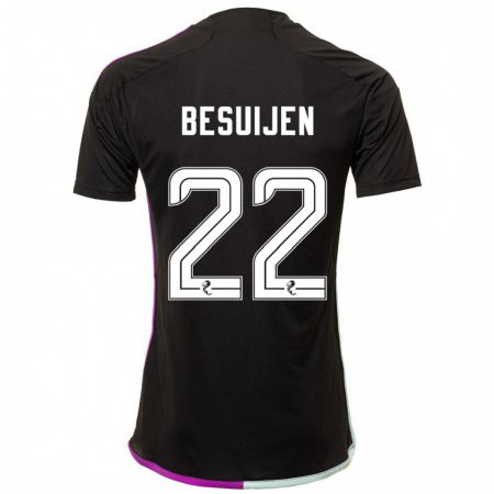 Kandiny Hombre Camiseta Vicente Besuijen #22 Negro 2ª Equipación 2023/24 La Camisa Chile