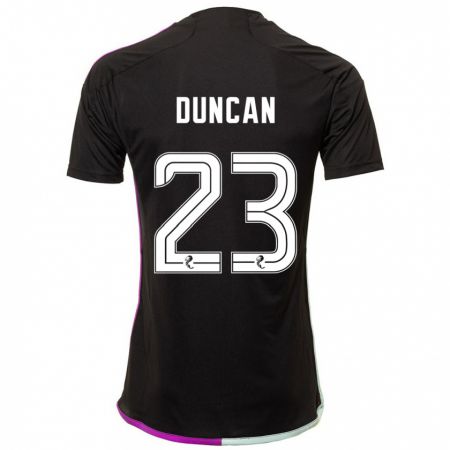 Kandiny Hombre Camiseta Ryan Duncan #23 Negro 2ª Equipación 2023/24 La Camisa Chile